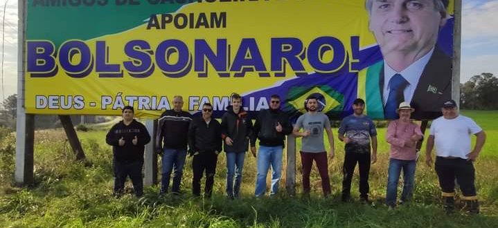 BR-153: outdoor na entrada de Cachoeira do Sul marca apoio a Bolsonaro