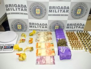 BM prende homem com maconha, munições e dinheiro no Bairro Soares
