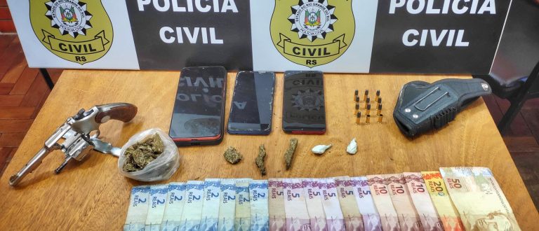 Universitário: Polícia prende homem de 65 anos com drogas, arma e munições
