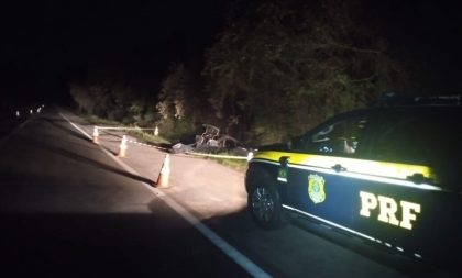 Motorista morre após colisão contra árvore na BR-392