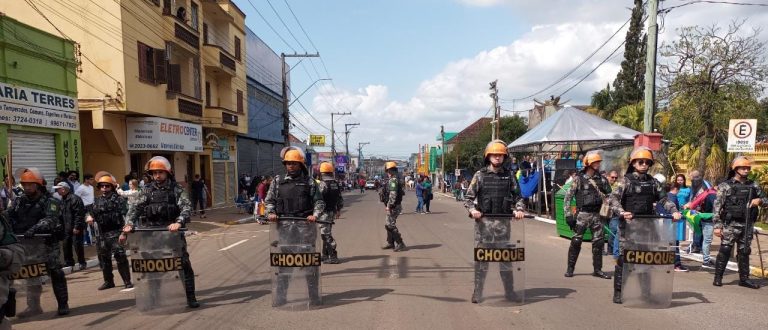 BM marca presença no desfile de Cachoeira do Sul