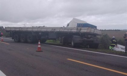 Condutora fica ferida em acidente na RSC-287