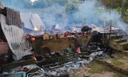 Incêndio: mulher de 82 anos fica ferida em Candelária