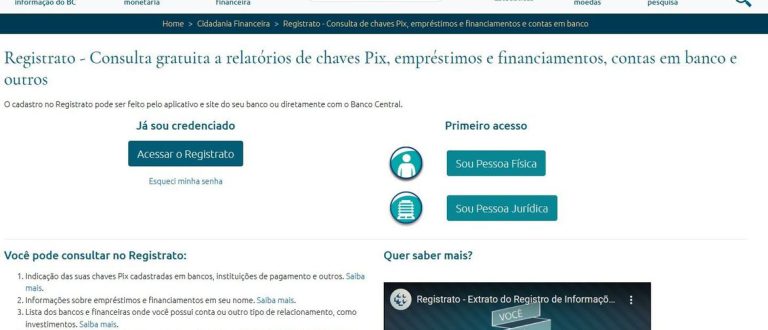 Acesso ao Registrato do Banco Central mudará a partir de fevereiro de 2023