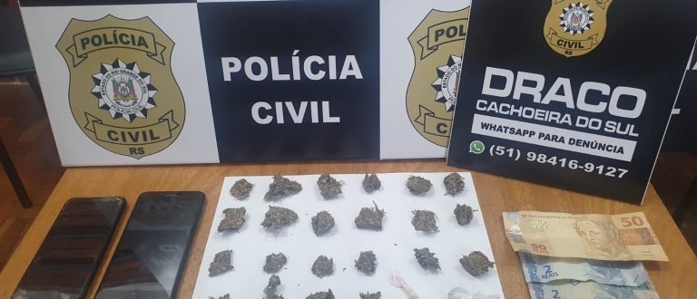 Tráfico: Polícia realiza prisões e apreende carro usado para entrega de drogas