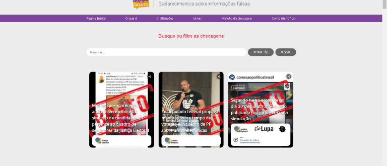 TSE divulga sistema de checagem de fake news em tempo real