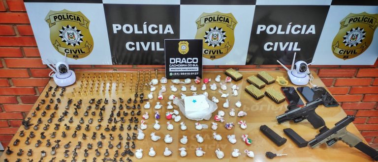 Armas e drogas: Polícia prende dupla por tráfico no Cohab