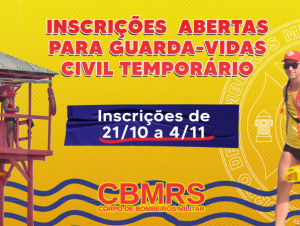 Bombeiros abrem inscrição para guarda-vidas civil temporário