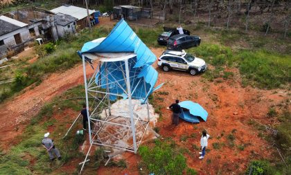 Caixa d’água com menos de 1 ano se rompe no interior de Pantano Grande