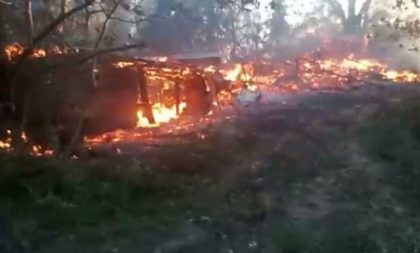 Incêndios: duas residências foram destruídas em Restinga Sêca