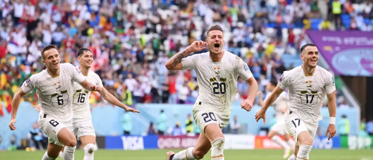 Em jogo de seis gols, Sérvia e Camarões empatam no grupo do Brasil