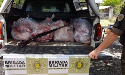 Ação do 2º Pelotão Ambiental na Charqueada teve apreensão de arma e munições e flagra de crime ambiental