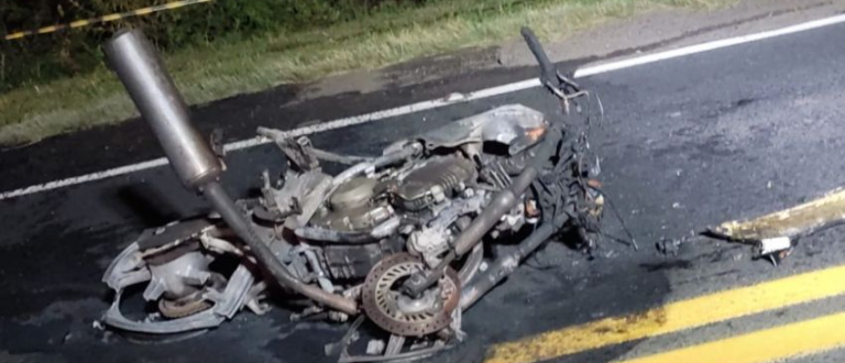 Acidente com ônibus resulta em morte de motociclista na RSC-287