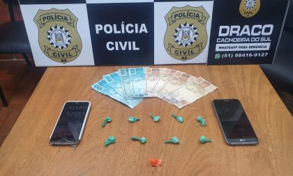 Homem preso no Marina: Polícia apreende porções de cocaína