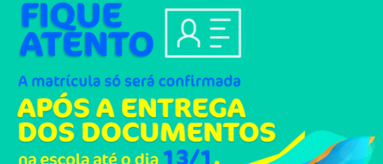 Confirmação das matrículas nas escolas estaduais segue até 13 de janeiro