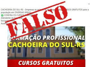 Prefeitura desmente oferta de cursos