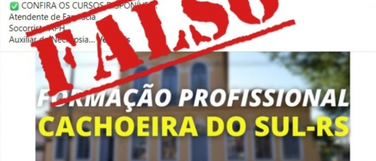 Prefeitura desmente oferta de cursos