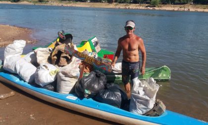 Atleta da canoagem pede respeito ao Rio Jacuí