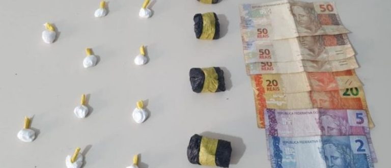 BM prende jovem em flagrante com porção de maconha na BR-471