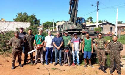 Retomada a parceria com o Exército para o corte de árvores