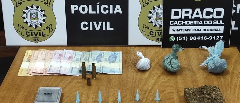 Homem preso; menor apreendido: Polícia localiza drogas e dinheiro no Santa Helena