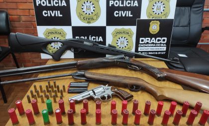 Polícia Civil apreende armas e munições no Botucaraí