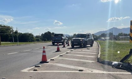 Ocupantes de Jeep de Cachoeira do Sul ficam feridos em acidente na RSC-287