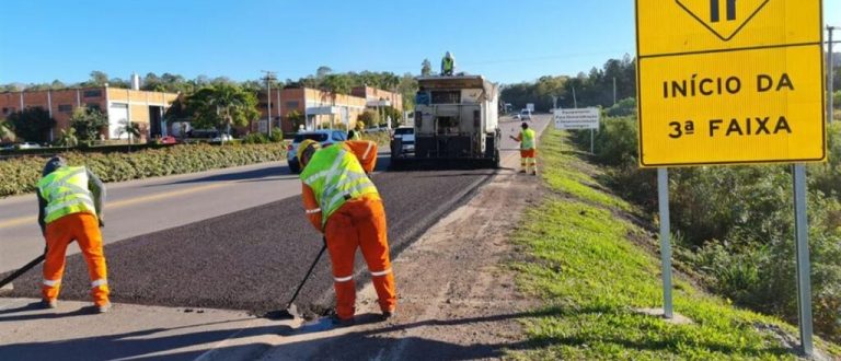 BR-290, BR-153 e RSC-287 passam por obras em Cachoeira e região nesta semana