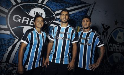 Umbro comemora 120 anos do Grêmio em novos uniformes para a temporada