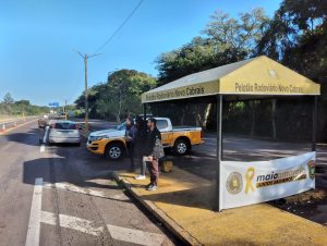 Batalhão Rodoviário de Novo Cabrais realização ação do Maio Amarelo