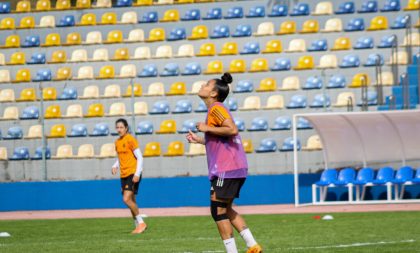 Gurias Coloradas treinam com foco no penúltimo desafio da primeira fase do Brasileirão