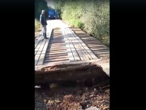 Cratera se abre na cabeceira da Ponte do Cid