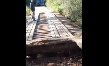 Cratera se abre na cabeceira da Ponte do Cid