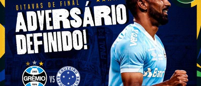 Cruzeiro será adversário do Grêmio nas oitavas de final da Copa do Brasil