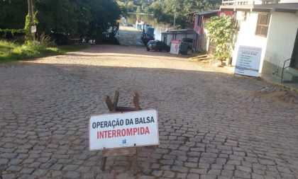 Segue suspenso o serviço de balsa no Rio Jacuí