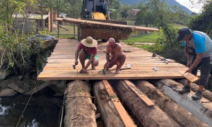 Ponte é revitalizada no Alto Cerro Branco