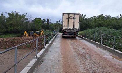 Ponte que une Cerro Branco a Candelária tem fluxo liberado