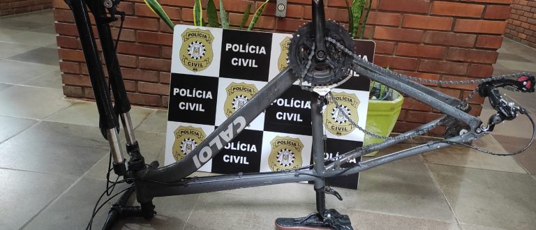 Polícia procura dono de quadro de bicicleta apreendido