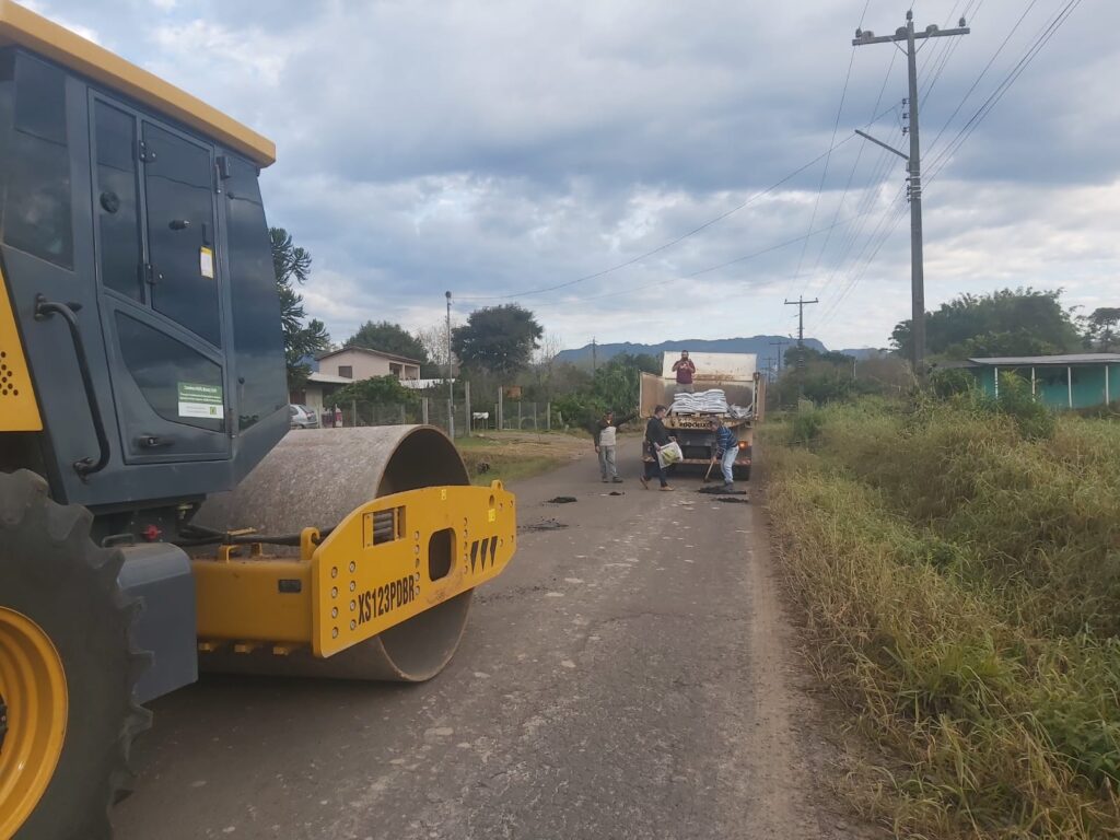 Obras em Novo Cabrais / Crédito: PMNC