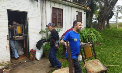 PERIGO: Defesa Civil interdita residência no interior de Cachoeira do Sul