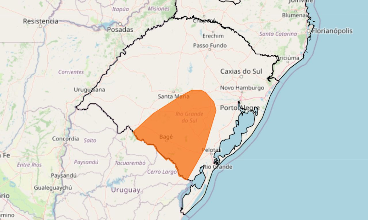 Alerta de geada para Cachoeira do Sul / Crédito: SEMA