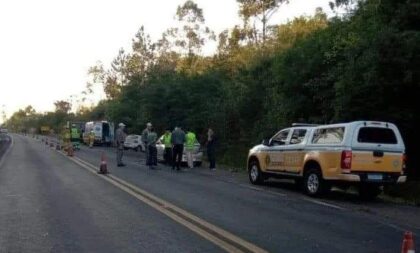 Colisão entre dois carros altera trânsito na RSC-287