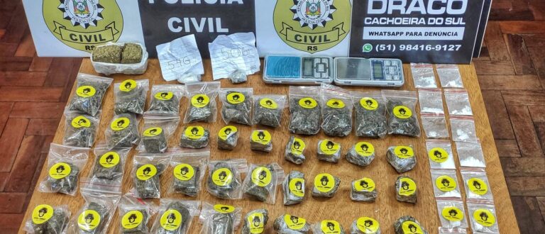 Polícia prende jovem com porções de maconha e cocaína no Centro