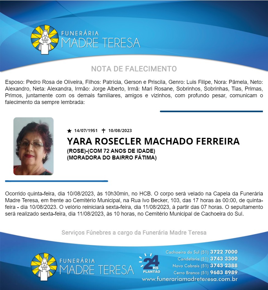 YARA ROSECLER MACHADO FERREIRA