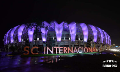 Em Mês Nacional de Conscientização da Fibrose Cística, Beira-Rio fica iluminado em roxo