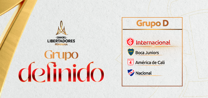 Inter está no Grupo D da Libertadores Feminina