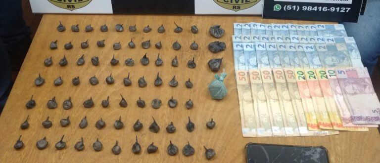 Polícia prende homem com cocaína, maconha e dinheiro no Cohab
