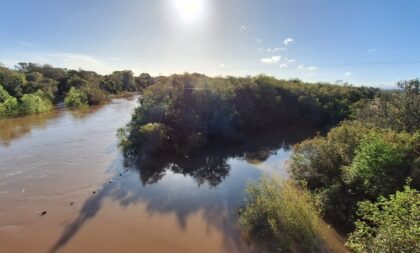 Rio Jacuí eleva seu nível, após afluentes transbordarem