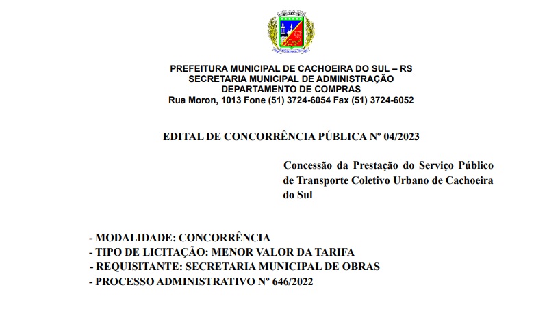 Edital foi publicado nesta segunda / Crédito: OC/Reprodução