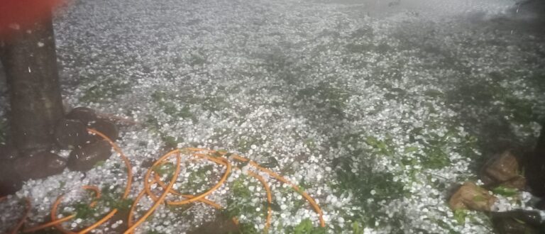 Queda de granizo assusta moradores da Porteira 7